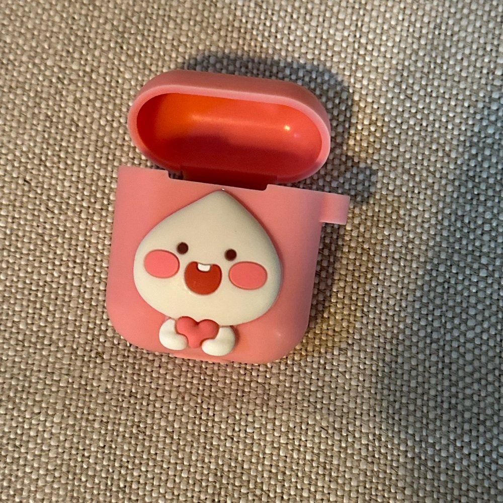 Kakao friends a peach AirPod case
